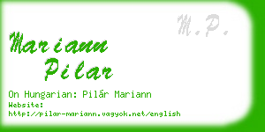 mariann pilar business card